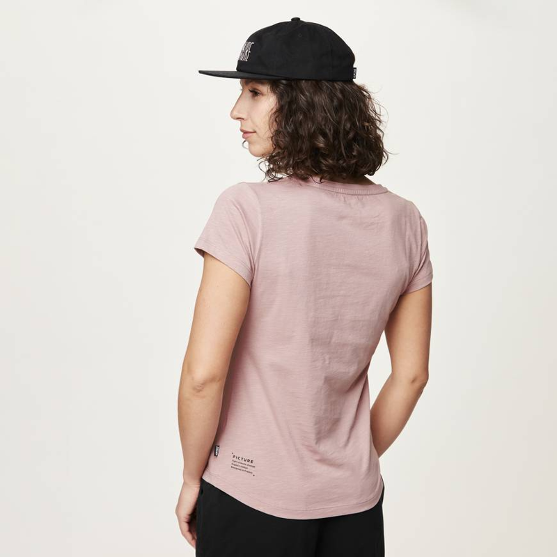 Picture Organic Clothing Basement Rev Tee Woodrose - Womens Pink T-Shirt-3