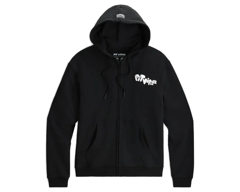 Pit Viper Softie Zip-Up Hoodie Black - Unisex Hooded Jumper