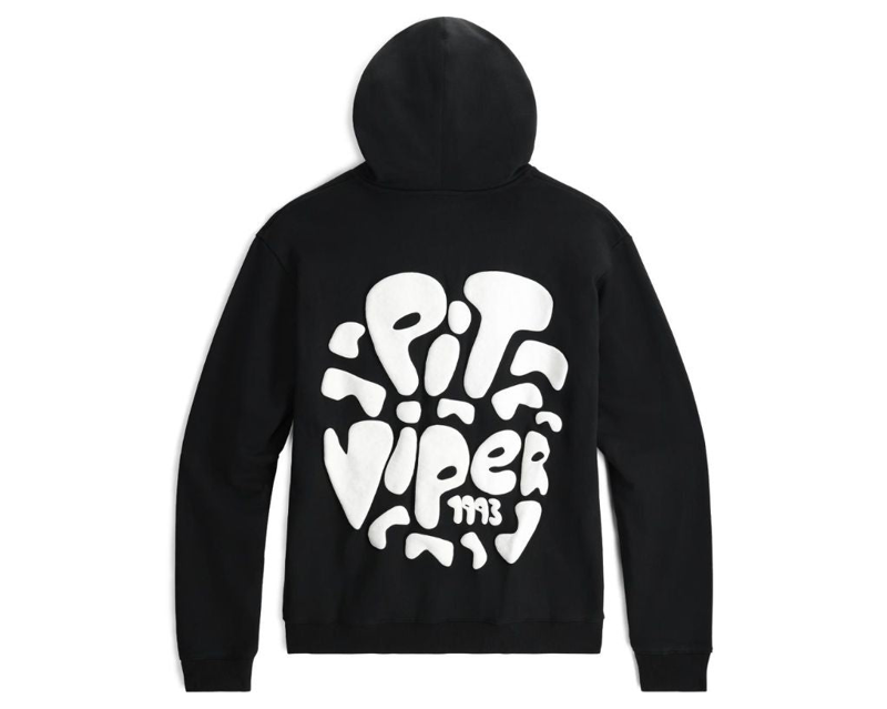 Pit Viper Softie Zip-Up Hoodie Black - Unisex Hooded Jumper-1